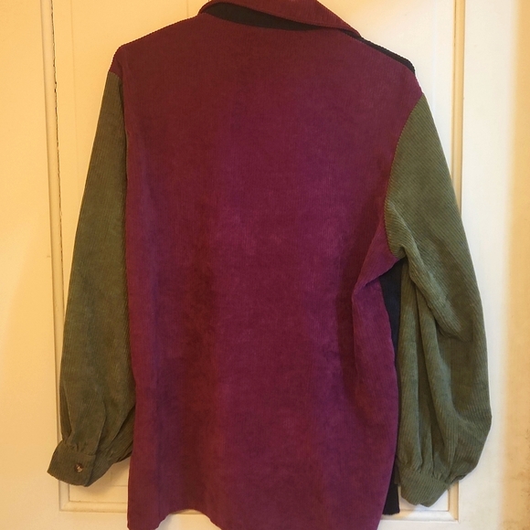 colorblock coduroy shirt - Picture 3 of 6